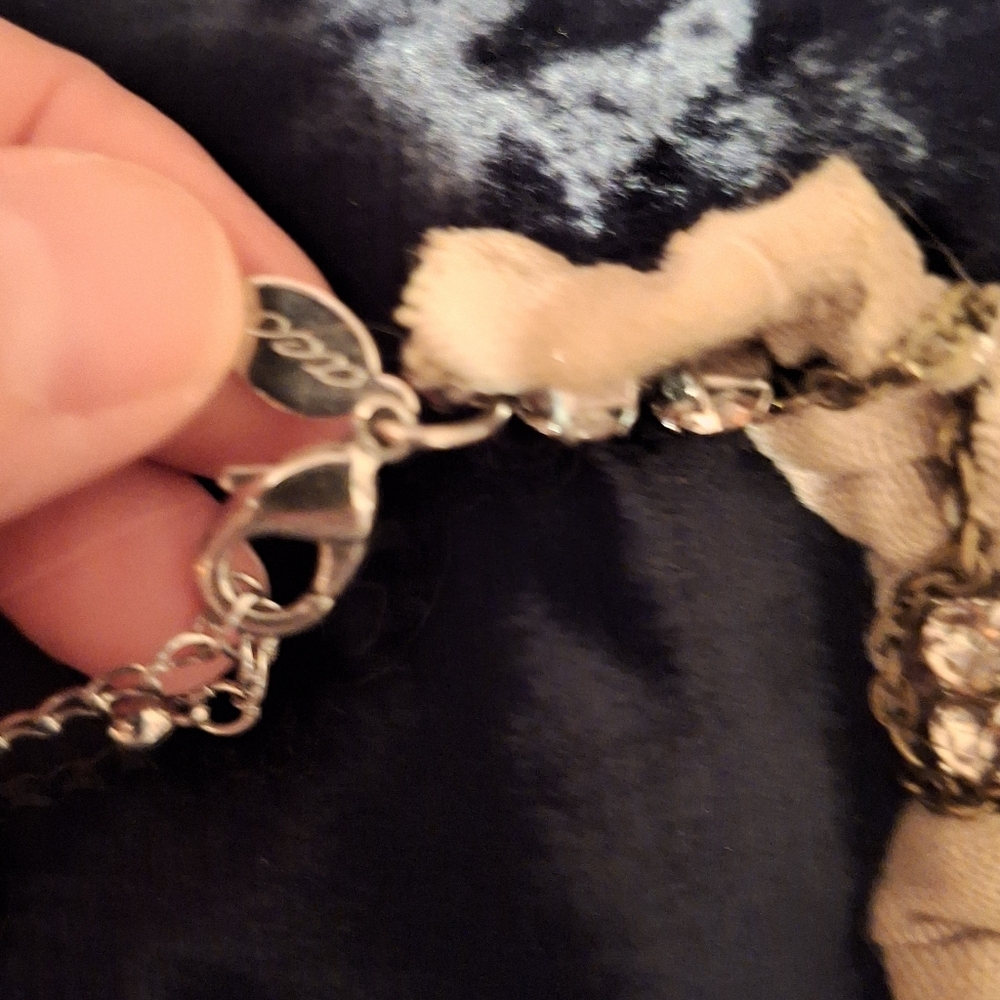 AE American EAGLE Vintage Y2K Knotted BRAIDED Crystal Necklace Chunky Edgy Boho - Picture 4 of 7